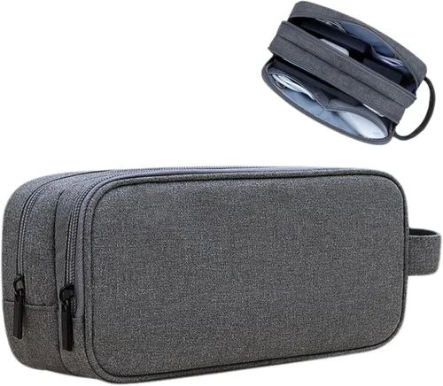 Miniatura 11 de Teskyer Cable Organizer Bag, Travel Electronics Accessories Organiser, Protable Tech Pouch for Phone Chargers, Cables, Flash Drive, Power Bank, Hard
