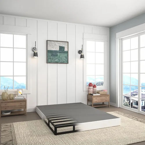 Miniatura 3 de Base de resortes de 7 pulgadas para cama tamaño matrimonial, base de colchón de metal resistente, capacidad de 3000 libras, perfil alto, sin ruido