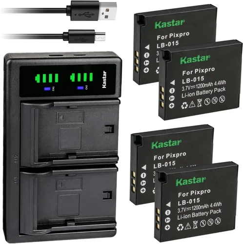 Miniatura 9 de Kastar Paquete de 1 batería y cargador USB LTD2 compatible con batería recargable de iones de litio Kokad LB-015 y cámara digital Kokad PIXPRO WPZ2