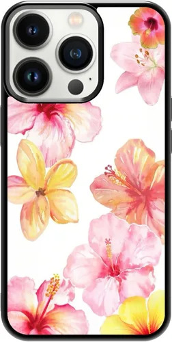 Miniatura 353 de Funda de teléfono de playa de verano a prueba de golpes y protectora con hibisco, bonitas fundas de teléfono para iPhone XR jamaica (Hibiscus Flower)
