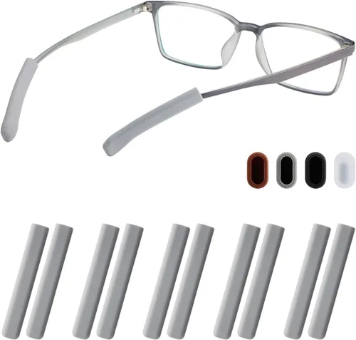 Miniatura 9 de Almohadillas para las orejas de gafas, almohadillas antideslizantes suaves de silicona para las orejas de las gafas, puntas de sienes de silicona