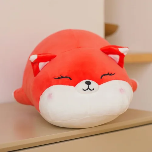 Miniatura 5 de FFxiong Peluche de zorro de 22 pulgadas, almohada grande y suave para el cuerpo, juguete de peluche Kawaii para niñas, regalos para niños, niñas