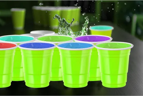 Miniatura 4 de 120 vasos de chupito de plástico verde fluorescente de 2 onzas, vasos de chupito verdes del día de San Patricio, desechables para beber