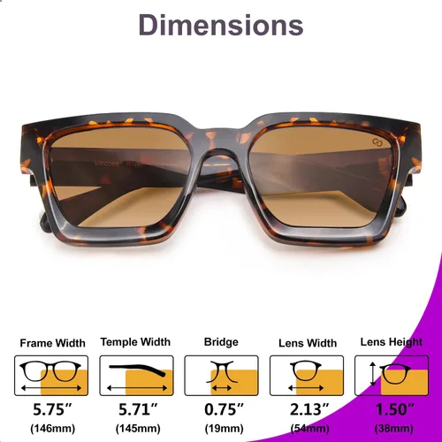 Miniatura 58 de VISOONE Moda 100% UV400 Protección Rectángulo TR90 Y2K Gafas de sol Accesorios para Mujeres Hombres RIVER, Carne de suelo/Gris Rosa