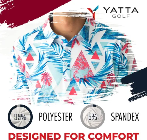 Miniatura 5 de YATTA GOLF Standout Performance Golf Polo Shirts Mens