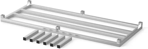 Miniatura 3 de 60 pulgadas de largo x 24 pulgadas de ancho Altura: 12 pulgadas fuera del piso de aluminio Almacenamiento en restaurantes, cocinas y garajes
