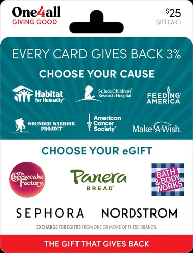 One4all Giving Good Hope Physical Gift Card - $25