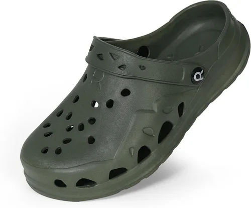 Miniatura 17 de HEVA Zuecos de jardín para mujer adulta, pantuflas clásicas sin cordones, sandalias deportivas de secado rápido
