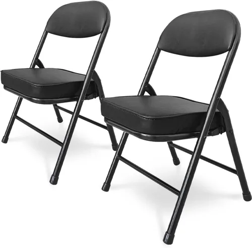 Mini sillas plegables acolchadas, taburete de garaje, silla de camping portátil con cojín, silla de césped ligera, para eventos deportivos al aire