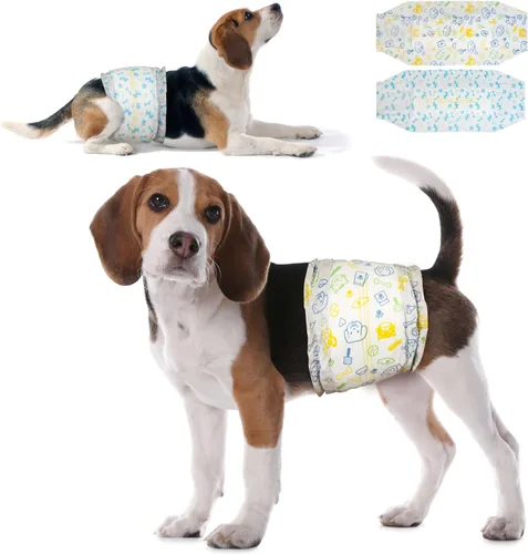 Dono Pañales desechables para perros machos, superabsorbentes, para perros pequeños a grandes, a prueba de fugas en 360° con indicador de humedad,