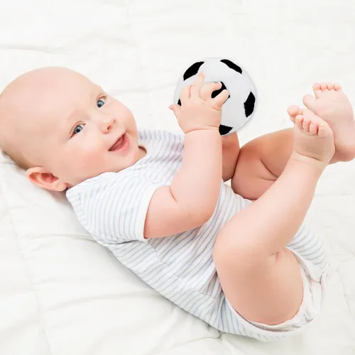 Miniatura 3 de June Garden Mi Primer Béisbol de 2.5 pulgadas - Juguete de Peluche con Sonajero para Bebé - Juguete Deportivo Suave y Seguro para Bebés Niños y Niñas