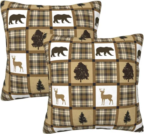 Miniatura 23 de Juego de 2 fundas de almohada de estilo étnico vintage, estampado geométrico azteca, étnico, tribal, para dormitorio, sala de estar, sofá
