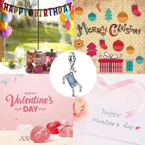 Miniatura 5 de Dijes de personajes de película para mujer, pulseras y collares en plata de ley 925, día de la madre, cumpleaños, Navidad