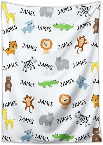 Mantas de bebé personalizadas con nombre para niños, manta personalizada con nombre para bebés, recién nacidos y niños