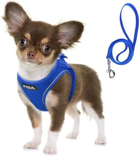 Miniatura 16 de Juego de arnés y correa Fida para gatos y cachorros para caminar, a prueba de escapes, arnés para gatitos con malla transpirable liviana y suave