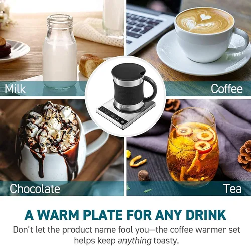 Miniatura 2 de COSORI Calentador de Taza de Café y Juego de Tazas para Escritorio, Calentador de Tazas, Regalos para Oficina y Navidad, Control de Temperatura