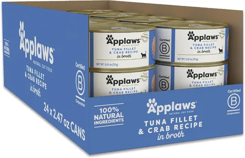 Miniatura 14 de Applaws Alimento húmedo natural para gatos en caldo, alimento húmedo enlatado de ingredientes limitados, sin aditivos, hecho con ingredientes