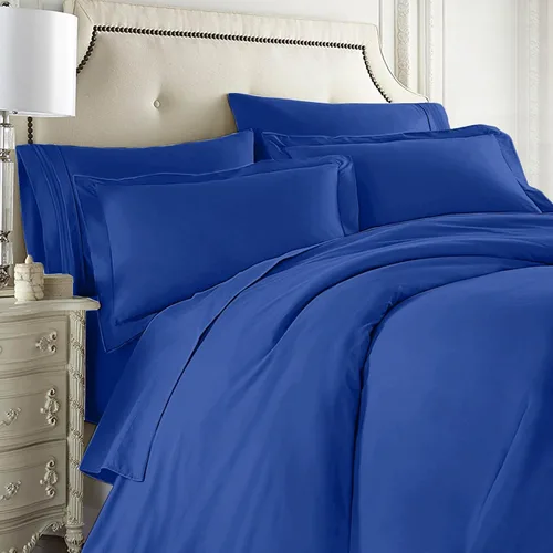 Miniatura 19 de Clara Clark Juego completo de ropa de cama de 5 piezas que incluye sábanas bajeras y planas, funda de edredón, fundas de almohada, individual, verde