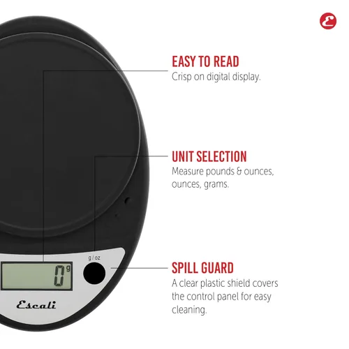 Miniatura 3 de Escali Primo - Báscula digital de alimentos multifuncional para cocina y báscula de hornear para medir peso con precisión y control de porciones