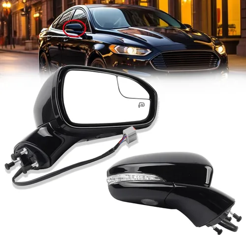 Miniatura 10 de Dasbecan Espejo eléctrico para puerta del lado izquierdo del conductor compatible con Ford Fusion 2013-2015 Power Calentado Señal de giro Luz