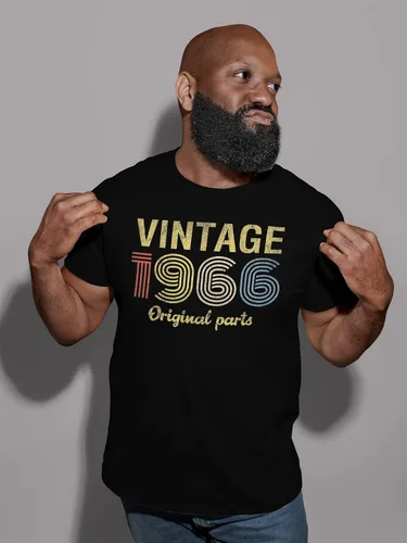 Miniatura 2 de Regalo de cumpleaños número 60 para hombre, piezas originales vintage 1965 retro cumpleaños camiseta de cumpleaños 001-60