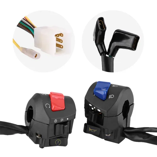 Miniatura 3 de Kit completo de control de manillar de motocicleta, ajuste universal con intermitentes de bocina para faros delanteros para todas las motocicletas
