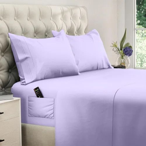 Miniatura 62 de DREAMCARE Juego de sábanas California King, 6 piezas, sábanas refrescantes para cama, sábanas Cal King de hasta 21 pulgadas de profundidad, 02