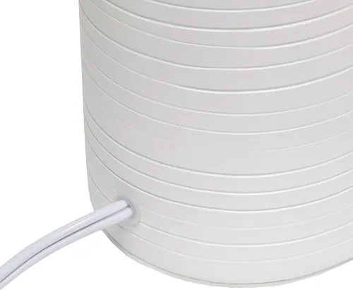 Miniatura 9 de Simple Designs LT2085-OFF Lámpara de mesa de cerámica lineal texturizada color blanco (4 unidades)