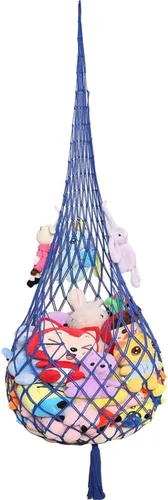 Miniatura 11 de Novela red de animales de peluche o hamaca para colgar en el techo de 6.5 pies, solo un gancho. Conveniente para esquinas, paredes y red colgante