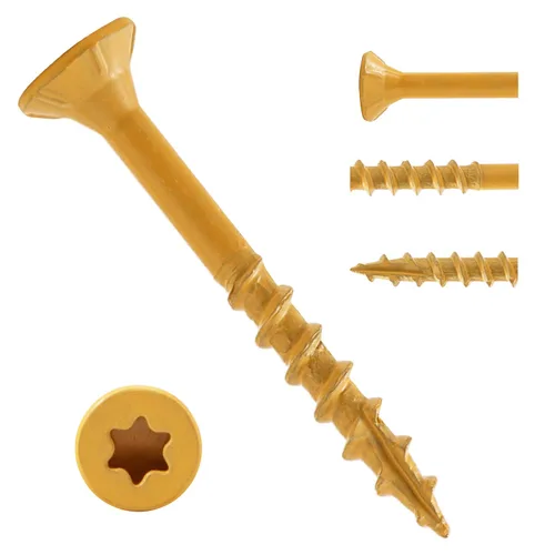 Miniatura 9 de LIONMAX Tornillos para madera de 1 pulgada, tornillos de cubierta #8 x 1, 1000 unidades, resistentes a la corrosión, revestimiento epoxi, tornillo