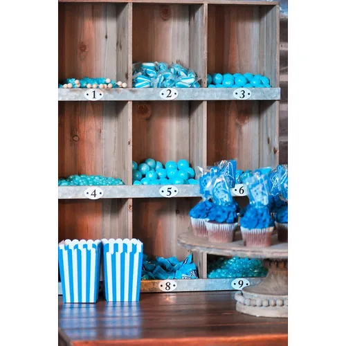 Miniatura 3 de Mini bastones de caramelo (113 palitos envueltos individualmente) dulces de Navidad y fiesta (azul)