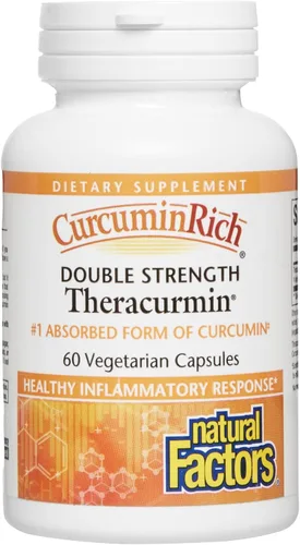 Suplemento Curcumina Natural Factors CurcuminRich Theracurmin de doble fuerza 0.0021 oz, 4544, 1, 1