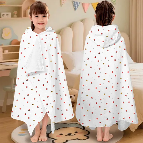 Miniatura 41 de VOOVA & MOVAS Toalla de playa con capucha para niños de 3 a 8 años, 30 x 50 pulgadas, suave, gruesa, grande, 100% algodón, absorbente para playa
