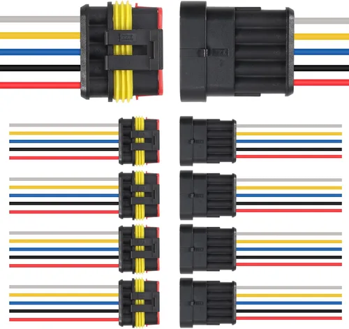 Miniatura 8 de 10 Piezas Conector de 1 Pin Impermeable Eléctrico Enchufe de 1 Pin Auto Cable Eléctrico Conectores de Desconexión Rápida Automotrices Conectores