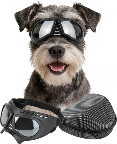 Miniatura 9 de Gafas de sol para perros de razas pequeñas a medianas, lentes de sol para perros pequeños, protección UV, resistente al viento, a prueba de nieve