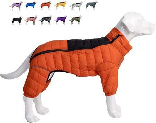 Miniatura 9 de ArmyGreen Abrigo para Perros - Chaleco reflectante cálido para perros pequeños, medianos y grandes, impermeable, resistente al viento, con Verde