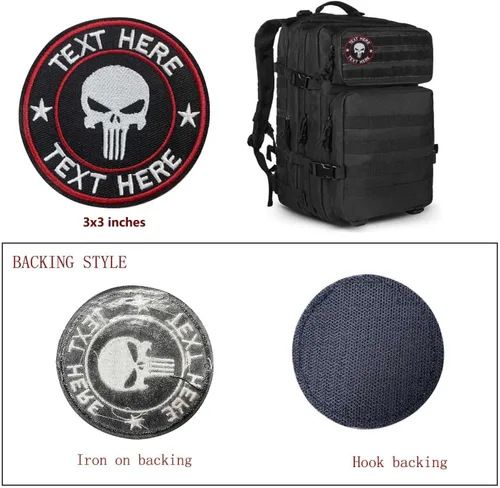 Miniatura 2 de Parches tácticos personalizados con nombre, respaldados con gancho y lazo para uso en mochilas, gorras, chaquetas, uniformes, emblemas morales