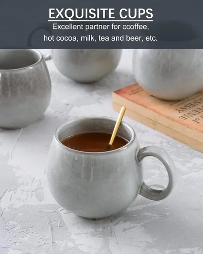 Miniatura 6 de Juego de tazas grandes de café de 4 a 20 onzas con asa para café con leche, cereales, té, cacao, leche, regalo de tazas de Navidad de Acción
