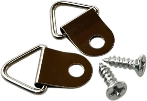 Miniatura 8 de Ganchos de acero para colgar fotos con anillos triangulares pequeños con tornillos, marcos de fotos, soluciones para colgar cuadros de relojes