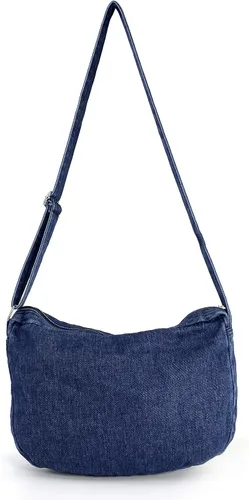 Miniatura 3 de Denim Indigo Hobo Cross Body Bag Bolso de hombro para mujer
