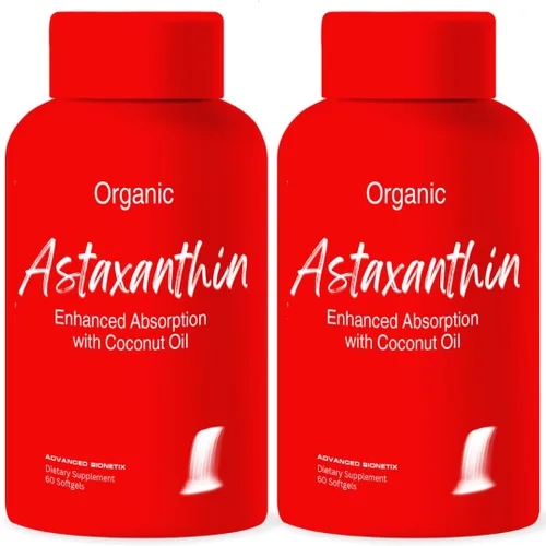 Miniatura 10 de Advanced Bionetix Triple Strength AstaQuil™ Astaxantina Fórmula de alta biodisponibilidad, 60 cápsulas blandas de aceite de coco orgánico para una