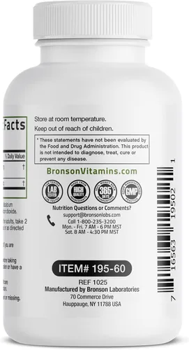 Miniatura 7 de Bronson Quercetina con bromelina 2 en 1 apoyo para el bienestar, sin OMG, 60 cápsulas