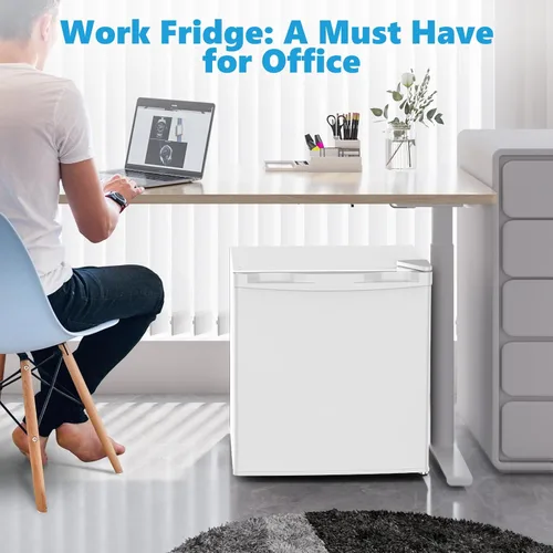 Miniatura 6 de Electactic Mini refrigerador de 1.6 pies cúbicos con congelador, refrigerador compacto de una sola puerta reversible, termostato ajustable, ultra