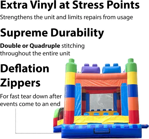 Miniatura 4 de TentandTable Casa inflable para niños de 5 a 12 años, castillo animoso de grado comercial para adultos, casa de salto, incluye soplador de aire