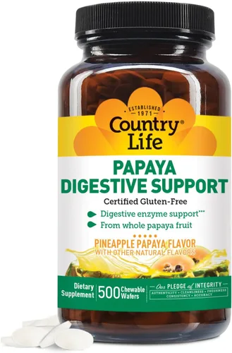Miniatura 8 de Country Life Soporte digestivo de papaya, 200 CT