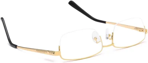 Miniatura 3 de Half Rimless Metal Eyewear Frames Blue Light Blocking Transparent Lens Business Glasses