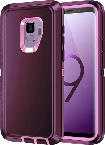 Miniatura 13 de Funda para Galaxy S9, resistente a prueba de golpes, a prueba de polvo/caídas, 3 capas, protección de cuerpo completo, funda resistente para Galaxy