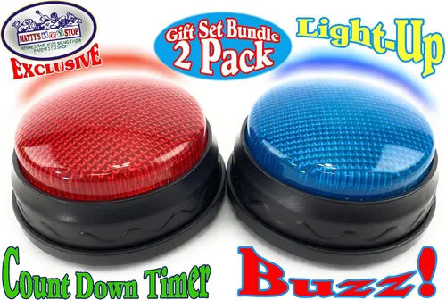 Miniatura 2 de Matty's Toy Stop Luces y sonidos electrónico 3 modos rojo y azul juego de respuesta zumbador y temporizador de cuenta regresiva paquete de regalo
