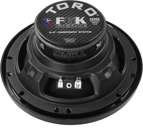 Miniatura 4 de Toro Audio F6K - Juego de altavoces para automóvil de 6.5 pulgadas Par de altavoces de 200 W pico/100 W RMS, tweeters de fluido ferro de 0.512 in