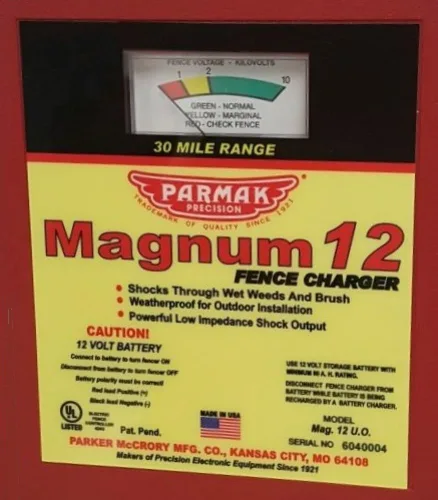 Miniatura 5 de Parmak MAG12-UO - Cargador eléctrico de cerca de 12 voltios Magnum de baja impedancia, funciona con pilas, rango de 30 millas, multicolor, doble